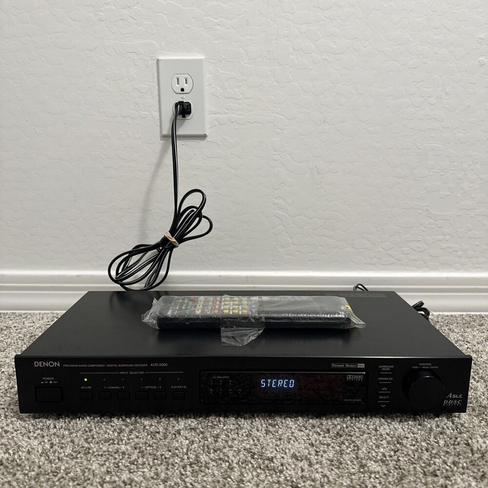 Vintage DENON AVD-2000 Digital Surround Processor Decoder w/ Remote Rare